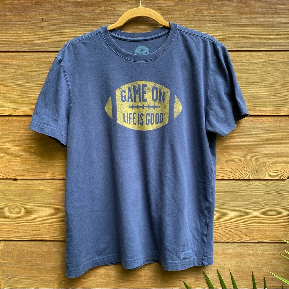 Life Is Good "Game On" Football Tee